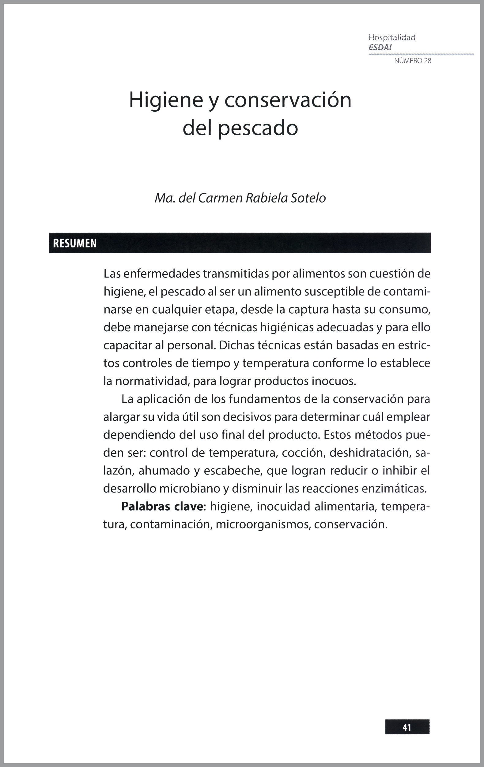 Higiene y conservación del pescado | Hospitalidad ESDAI