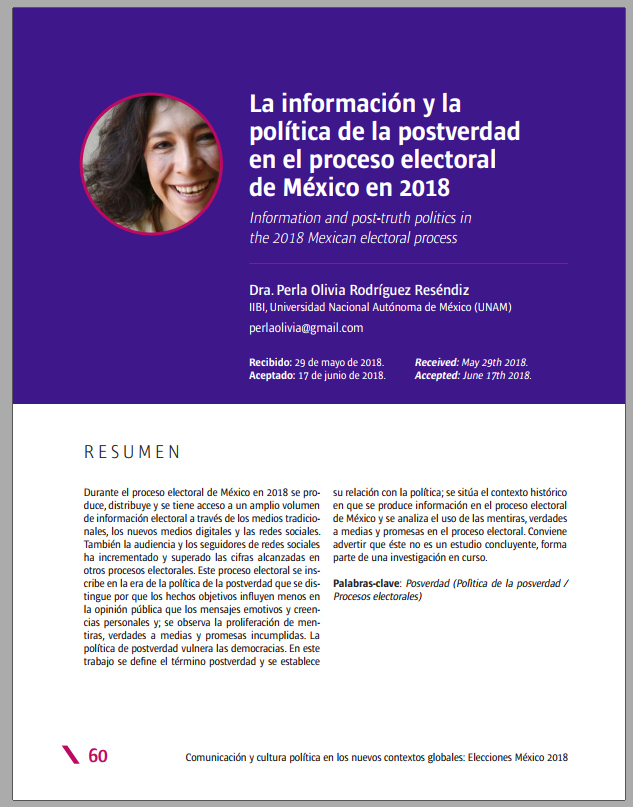 La información y la política de la postverdad en el proceso electoral de México en 2018