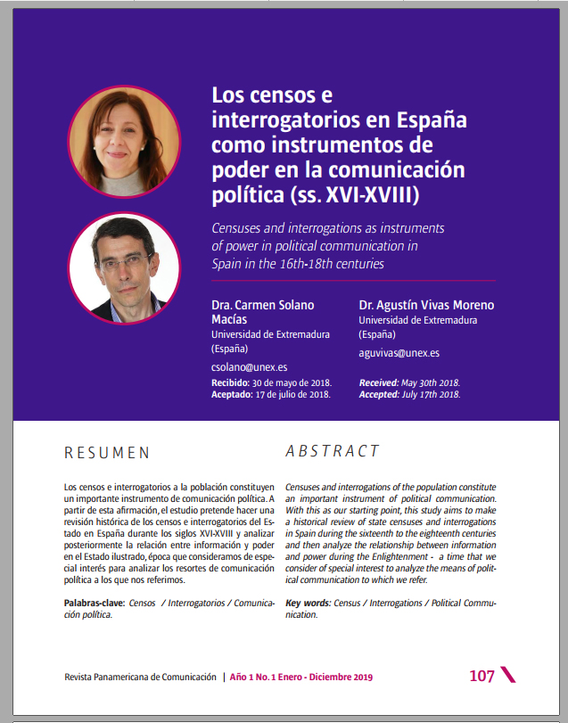 Los censos e interrogatorios en España como instrumentos de poder en la comunicación política