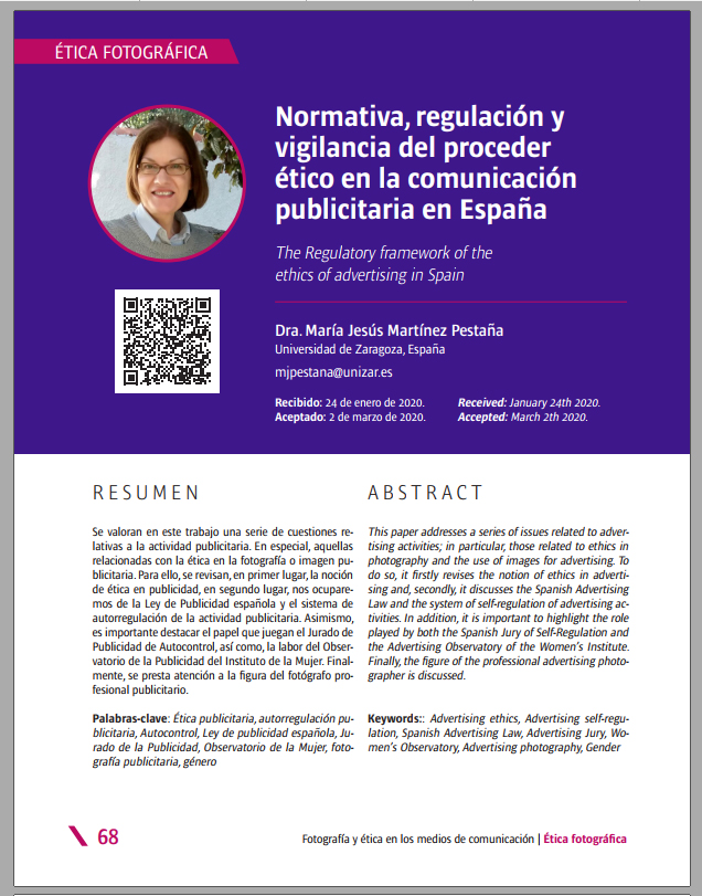 Normativa, regulación y vigilancia del proceder ético en la comunicación publicitaria en España