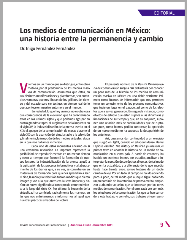 Editorial Los medios de comunicación en México una historia entre la permanencia y cambio