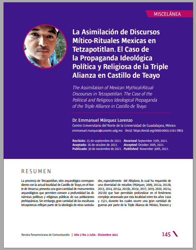 La Asimilación de Discursos Mítico-Rituales Mexicas en Tetzapotitlan. El Caso de la Propaganda Ideológica Política y Religiosa de la Triple Alianza en Castillo de Teayo